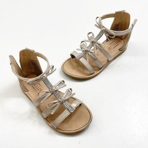 Seychelles toddler girls rhinestone bow zip up sandals